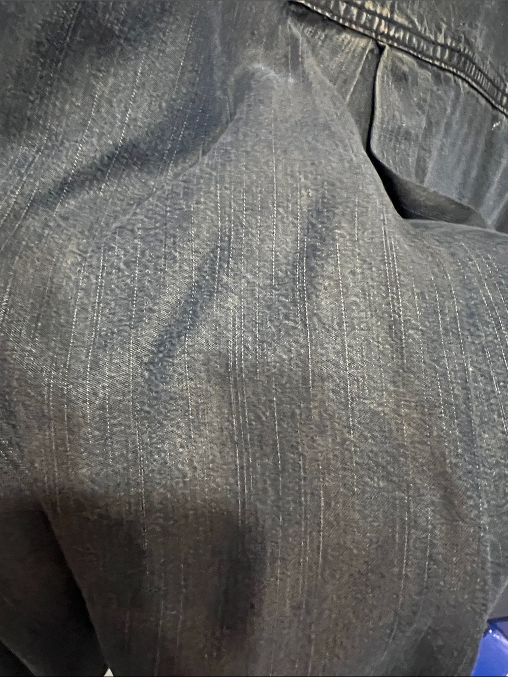 Free People Washed Black/blue light weight Denim like Jacket - Picture 3 of 7